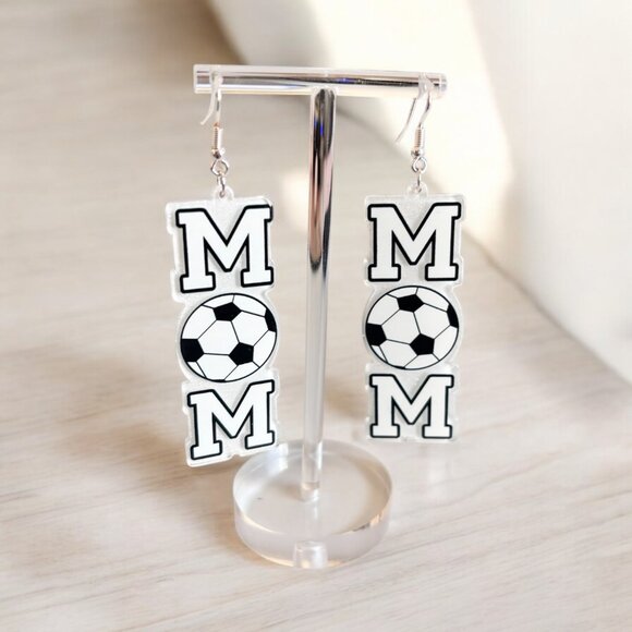 SOCCER MOM DANGLE EARRING - Picture 4 of 4